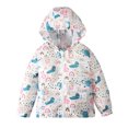 thumbnail image 2 of ATOGUTA Winter Coats for Toddler Girls Hooded Rain Jacket Light Windbreaker Kids Winter Clothing Multicolor, 0, 2 of 6