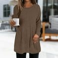 thumbnail image 2 of Mlzmgr Pluse Size Womens Blouses Dressy Loose Crew Neck Long Sleeve Casual Going out Tops for Women Fall Trendy L-5XL, 2 of 7