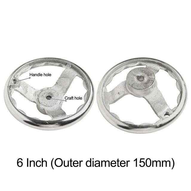 1pc 3/4/5 Inch Handwheel 3-spoke Machinery Hand Wheels Chrome Plated Steel For Machine Tool Welding Equipment Accessories
