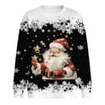thumbnail image 5 of Futezty Womens Christmas Sweatshirt Cute Holiday 3D Print Tops Long Sleeve Round Neck Pullover 2025 Sweaters, 5 of 6