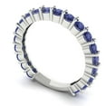 thumbnail image 2 of 1.2 ctw Wedding Band for Women - 14K White Gold Simulated Tanzanite Stackable Eternity Ring, 2 of 6