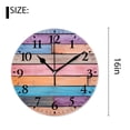 thumbnail image 2 of 16 Inch Wall Clock Battery Operated Silent Clock Decorative for Office, Kitchen, Outdoor, Living Room，Multicolored Wood Picture, 2 of 4
