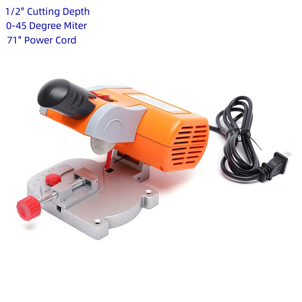 45° Miter Saw Wood Metal Cutter 2" Blades Cutting Tool Mini Benchtop Cut-off Saw