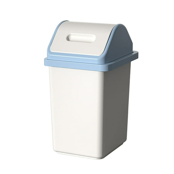 Qholemyo Large Household Flip Top Waste Basket With Lid Garbage Bin Kitchen Trash Can Bathroom Trash Can Living Room Bedroom Indoor Trash Can