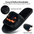 thumbnail image 3 of Ecetana Spooky Slides Halloween Slippers Soft Plush Cozy Open Toe Indoor Outdoor Fuzzy Slippers Gifts For Girls Women, 3 of 7