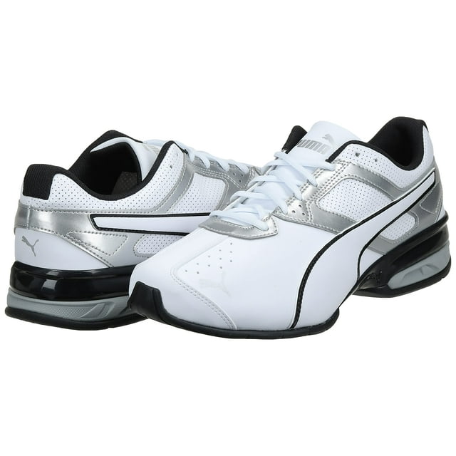 PUMA Men's Tazon 6 FM Puma White/ Puma Silver Running Shoe - 11 D(M) US