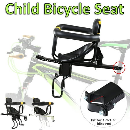 Bicycle Kids Front Baby Seat Bike Carrier Portable Child Bike Seat with Handrail and Foot Pedals for Mountain Bikes, Road Bikes, Cruiser