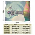 thumbnail image 3 of ZICANCN Spaceman Astronaut Robot Anti-Pilling Flannel Bed Throw Blankets - Couch-Ultra-Soft Micro Fleece Sofa Bed Camping Travel Blanket for Adults 80"x60", 3 of 8