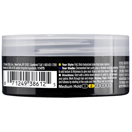 L'Oreal Paris Studio Line Clean Texture Reworkable Hold Hair Styling Paste, 1.7 oz