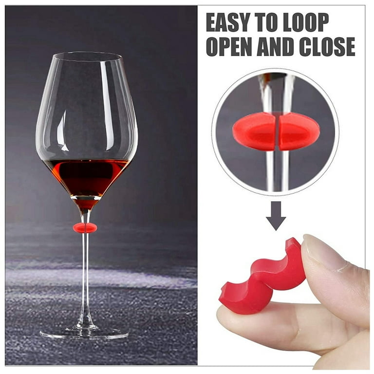 48 Pieces Wine Glass Charms Markers Silicone Drink Markers for Wine  Glass Champagne Flutes Cocktails, Martinis, 48 Colors: Glass Markers &  Charms