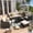 Beige, variant on Gasee 7-Piece Patio Furniture Set,Outdoor Sectional Furniture, All-Weather PE Rattan Wicker Patio Conversation Set,Patio Sofa Set with Glass Table and Ottoman for Patio Garden Poolside,Beige