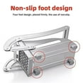 thumbnail image 7 of Wallfire French Fry Cutter Stainless Steel Vegetable Potato Slicer Dicer Chopper with 2 Blades for French Fries Chips Maker Potato Cooking Gadget Tool,Silver, 7 of 7