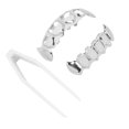 thumbnail image 2 of Hip Hop Teeth, Hollow Exquisite Cosplay Hip Hop Teeth  For Concert Gathering For Dancing Party Gold,Silver, 2 of 8