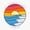 1pcs, variant on St George Island Florida Retro Sunset Sticker
