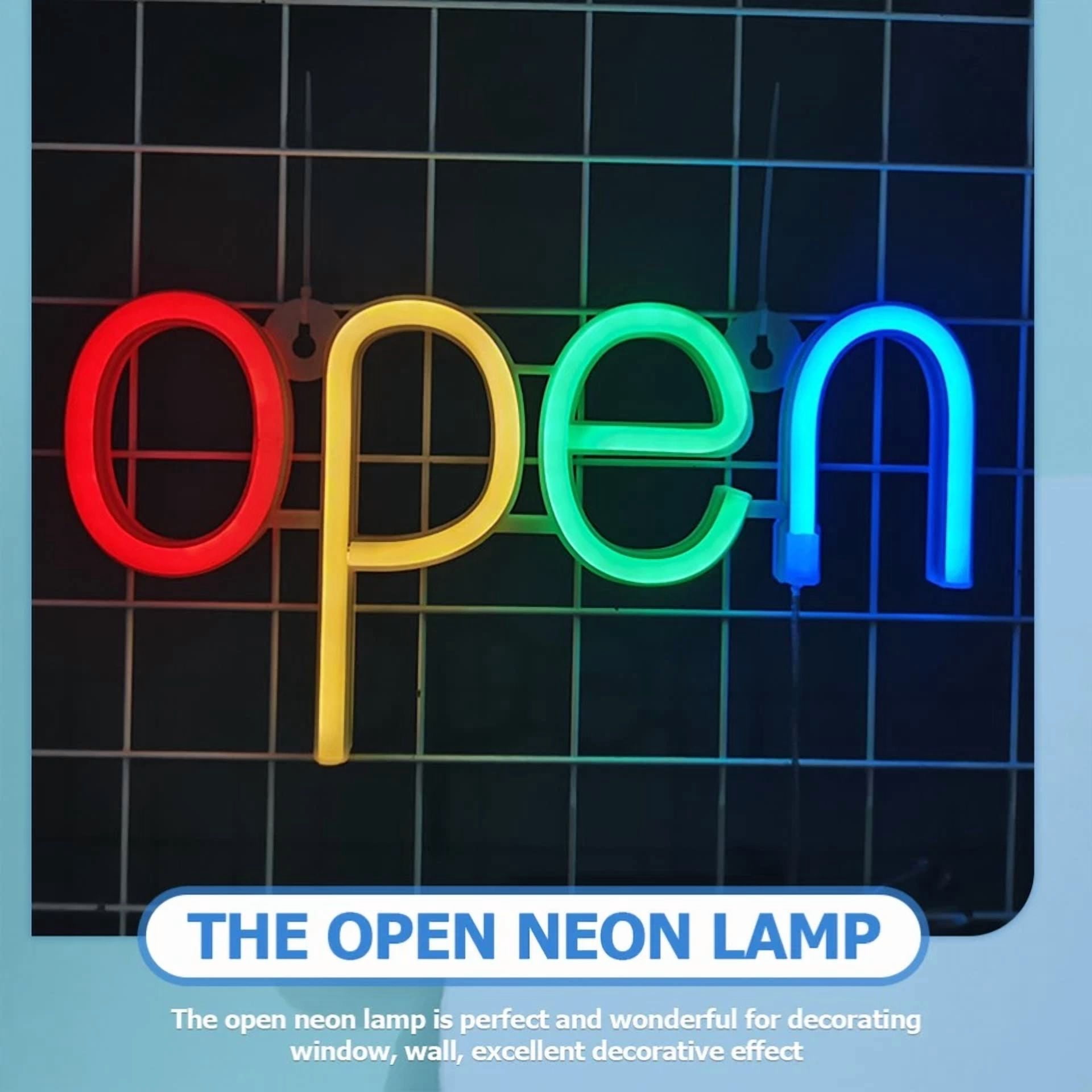 CRESTIN- Window Sign Neon Open Letters And Lights Man Led Signs Lighting Hanging