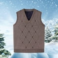 thumbnail image 2 of AnuYalue Mens Sweater Vest Fleece V-Neck Sleeveless Sweaters Casual Fall Winter Waistcoat Classic Fit Cold Weather Warm Vest, 2 of 4