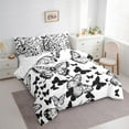 thumbnail image 3 of Castle Fairy Boys Girls Flying Butterflies Bedding Comforter Set 7-Piece,Black White King Bedding Sets,Vintage Aesthetic Ultra Soft Bed Sheets,Lightweight Room Decor,Reversible, 3 of 8