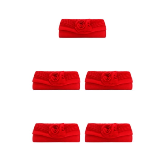 Sonducket Bolso De Cierre Clásico Y De Moda Para Mujer - Accesorio Para Trajes De Noche Rojo 1 Type2 NO2