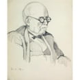 thumbnail image 2 of Félix Bracquemond 15x18 Black Ornate Wood Framed Double Matted Museum Art Print Titled - Edouard Branly (1844-1940) (1939), 2 of 5