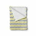 thumbnail image 2 of Grey Chevron Soft Flannel Fleece Throw Blanket, Soft Toned Geometric Parallel Lines Simple Triangle Waves, Cozy Plush for Indoor and Outdoor Use, 60" x 80", Pale Yellow and White, by Ambesonne, 2 of 6