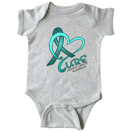 

Inktastic Cure- Ovarian Cancer Awareness teal ribbon Gift Baby Boy or Baby Girl Bodysuit
