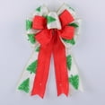 thumbnail image 6 of HomeDM Green Christmas Bows Decorations 7.87" X 13.77" Xmas Wreath Bows Christmas Tree Hanging Ornaments Ribbon Bows for Tree Home Party Front Door Wreath Holiday Decor, 6 of 6