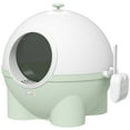 thumbnail image 1 of PawHut Large Cat Litter Box, Enclosed Kitty Litter Box with Lid, Green, 1 of 10