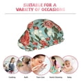 thumbnail image 6 of KLL Rose Flowers Pattern Shower Cap & Bath Cap for Women,Reversible Oversized Waterproof Shower Caps for all Hair Lengths,Elastic Reusable Bathing Hair Cap, 6 of 6