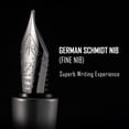 thumbnail image 4 of Titanium Alloy Fountain Pen Medium Nib with Ink Converter, Key Unity Calligraphy Pen for Writing & Journaling, KP02, 4 of 9