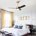 thumbnail image 4 of Vaczon 42" Modern Gold Dimmable Ceiling Fan DC Motor Indoor 3-Blade LED Ceiling Fan with Remote, 4 of 17