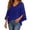 *Blue, variant on Women's V Neck Glitter Print Split Flare 3/4 Sleeve Chiffon Blouse ,Sparkly Casual Party Shirt Top ,Women's Plus L