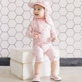 thumbnail image 4 of Charella Baby/Toddler Girls Zipper One Piece Swimsuit Cute Long Sleeve Bathing Suit Swimwear with Sun Hat Pink 02,12-24 Months, 4 of 6