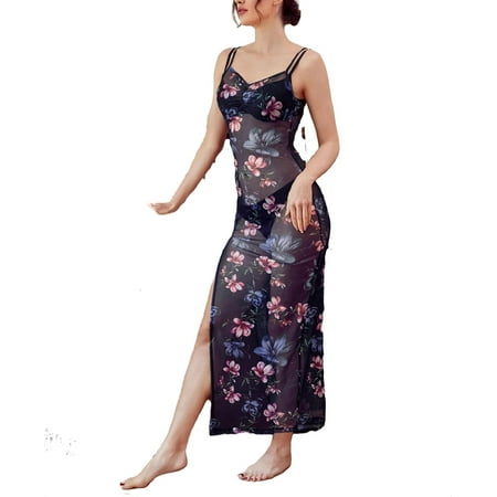 

Sexy Floral Print Cami Strap Slip Dress Sleeveless Multicolor Womens Nightgowns & Sleepshirts (Women s)