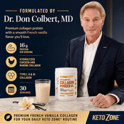 Dr. Colbert, MD Hydrolyzed Collagen Powder | Vanilla Flavor | by Divine Health | Type I, II, III Chicken & Marine Collagen Peptides | Support Hair, Skin, Nails & Joints | 630g | 30 Servings