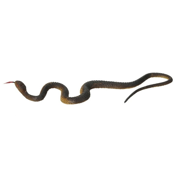 Amdohai Simulation Black Rubber Snake Fake Snake Garden Props Tricky Funny Toy