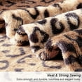 thumbnail image 5 of Flannel Fleece Blanket Twin Size 60x80 inches, 280 GSM Lightweight Blanket for Couch Sofa Bed, Super Soft Cozy Warm Blanket, Leopard Print, 5 of 6