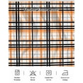 thumbnail image 7 of Abstract Stripes Bed Skirt Queen Size 18" Drop Orange Black Grey Plaid Ruffled Wrap Around Bed Skirts Adjustable Elastic Bedskirt Dust Ruffle for Queen Size Bed, 7 of 7