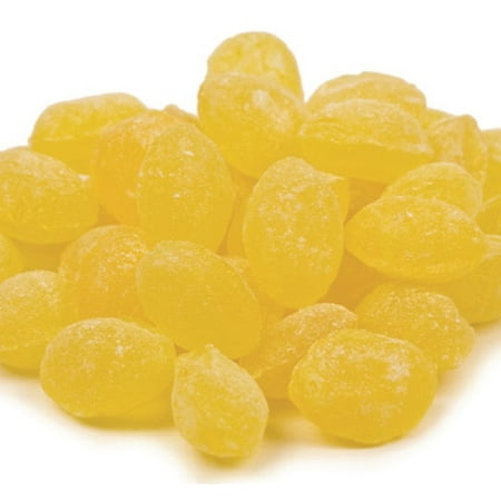 Organic Candy Drops Pomegranate - Sanded Lemon Drops Old Fashioned Hard Candy 5 pounds Claey's Candies