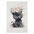 thumbnail image 3 of 1000 Piece Jigsaw Puzzles for Adults - Wood Puzzles - Watercolor Black Cat20" x 30"Portable Wooden Jigsaw Puzzle for Adults, 3 of 8