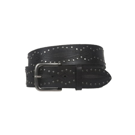 Leather Jean Casual Belt - Women's or Men's Embossed Vintage Full Grain Leather Casual Jean Belt