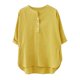 thumbnail image 5 of Blusa suelta para mujer con botones, cuello en O, media manga, camisetas vintage Abanopi Jerseys de mujer, 5 of 7
