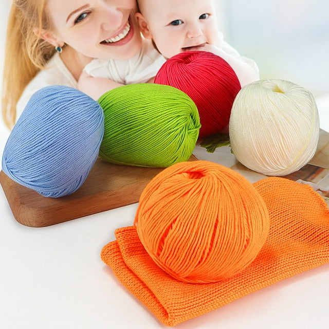 Trayknick 1 Roll Multi-purpose Yarn Skeins Anti-static Blend Fabric Hand Knitting Crochet Thread for Crocheting Project