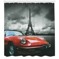 thumbnail image 3 of Ambesonne European Shower Curtain, Romantic City Paris, 69"Wx84"L, Charcoal Grey White, 3 of 3