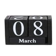 thumbnail image 2 of Dserhfy Wooden Blocks Desk Calendar Month Date Display Reusable Farmhouse Rustic Solid Wood Perpetual Calendar Home Office Desktop Decoration, 2 of 8