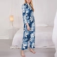 thumbnail image 3 of Balery Flower Conjunto de Pijama con Estampado para Mujer, Conjunto de Dos Piezas con Manga Larga, Ropa de Dormir Suave con Bolsillos, Pijamas Cómodos-X-Large, 3 of 7