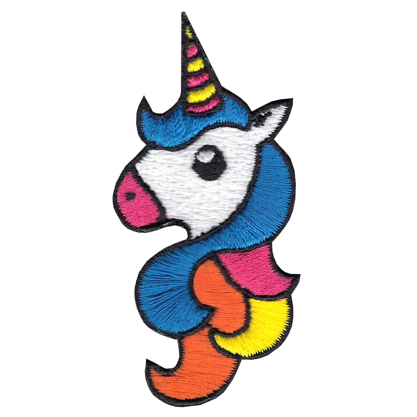 Rainbow Unicorn Ice Cream Cone Patch Iron On Sew On Embroidered Horse Pony Badge 