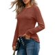 thumbnail image 1 of Camisa de Larga con Encaje para Mujer, Top de Otoño, Moda Elegante, Informal, Tipo Túnica, Suéter, Ropa de . Color Caramelo S, 1 of 8
