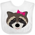 thumbnail image 3 of Inktastic Raccoon Girl Animal Girls Baby Bib, 3 of 4