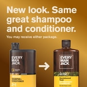 Every Man Jack Sandalwood Teak Daily 2-in-1 Shampoo and Conditioner for Men, Naturally Derived, 13.5 oz