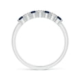 thumbnail image 2 of ANGARA Natural Half Eternity Seven Stone Sapphire and Diamond Wedding Ring in 14K White Gold for Women (Size-2.5mm) | September Birthstone, Anniversary, Jewelry Gift for Women | Natural Sapphire Ring, 2 of 9